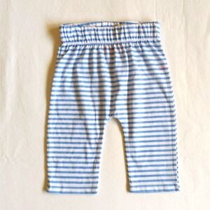 NEW peanuts blue stripes lightweight comfy pull-on pants 3-6 months baby